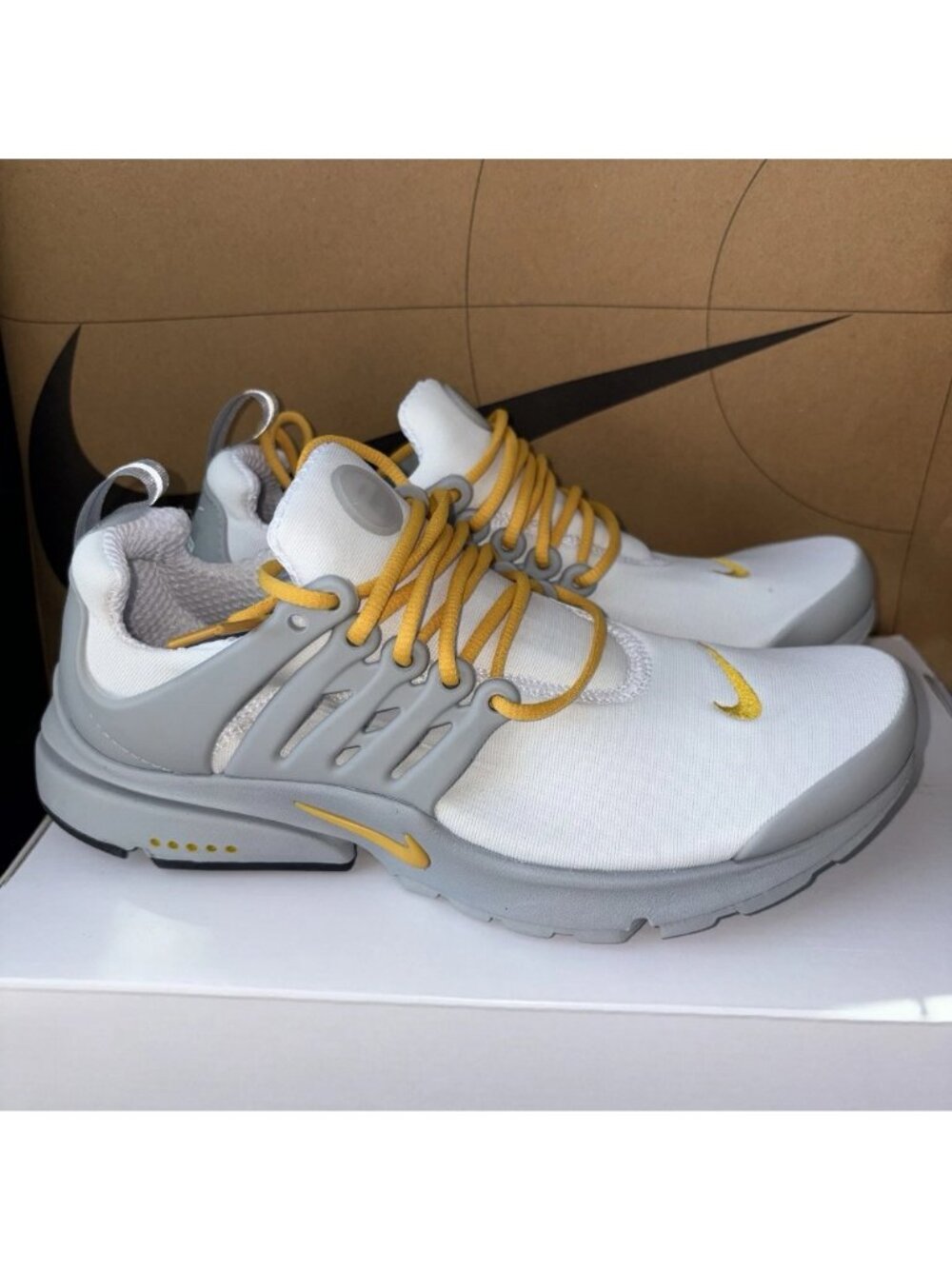 NEW Nike Air Presto By You White Gray Yellow 846440-997 Women's Size 8